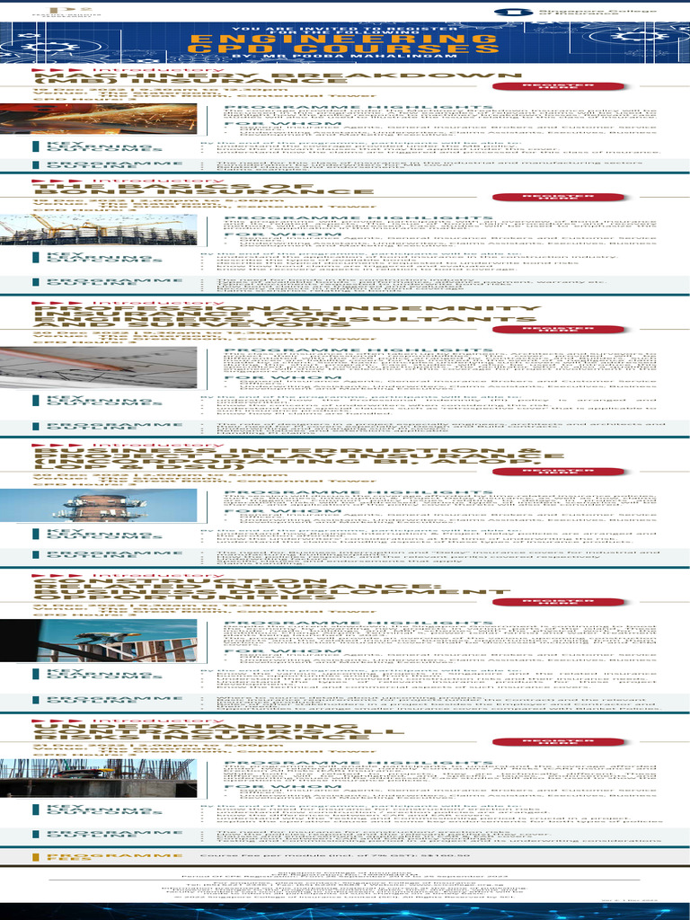 Engineering CPD Courses Registration | PDF | Insurance | Underwriting
