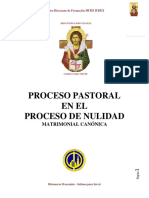 Subsidio - Proceso Pastoral en El Proceso de Nulidad Matrimonial Canónica