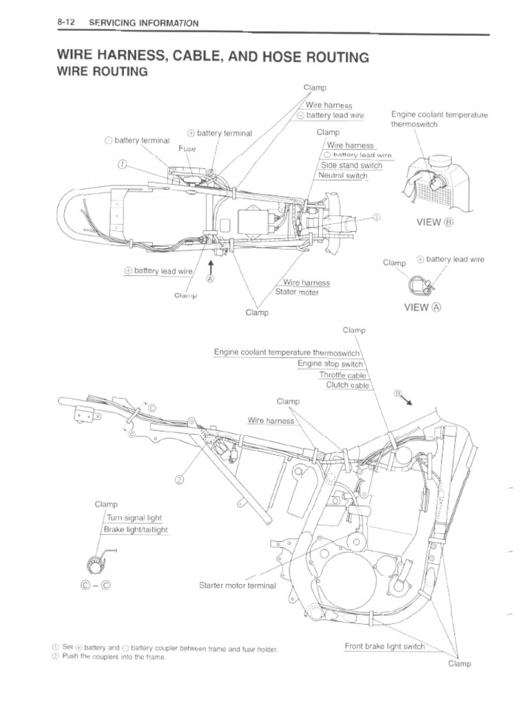 DRZ400S Wire and Cable Routing PDF