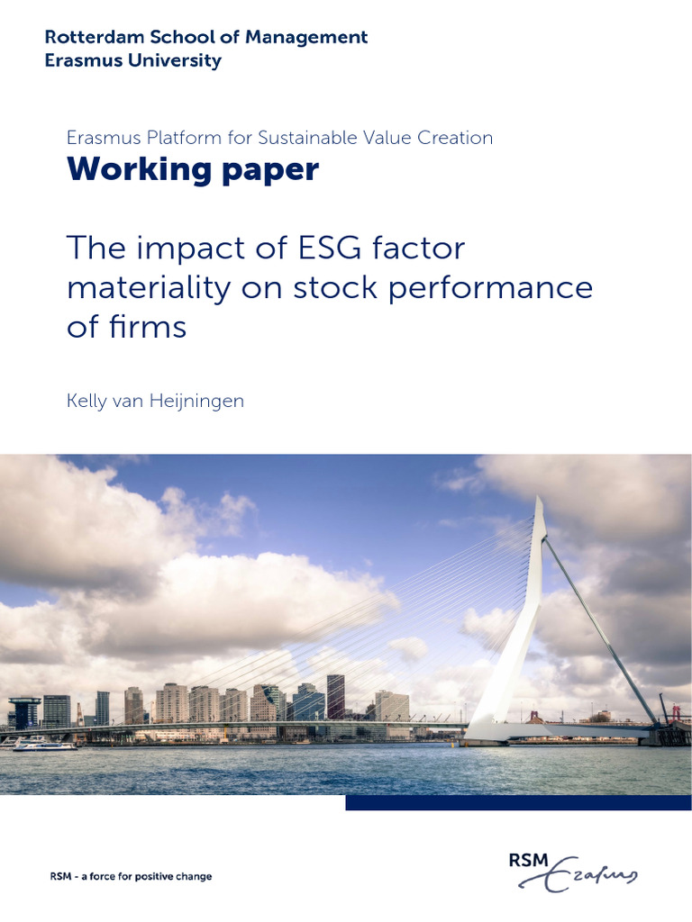 ESG Materiality's Impact on Stock Performance | PDF | Investing | Business