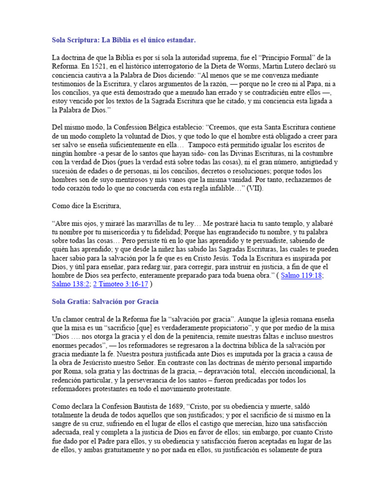 Sola Scriptura | PDF | Sola Fide | Fe
