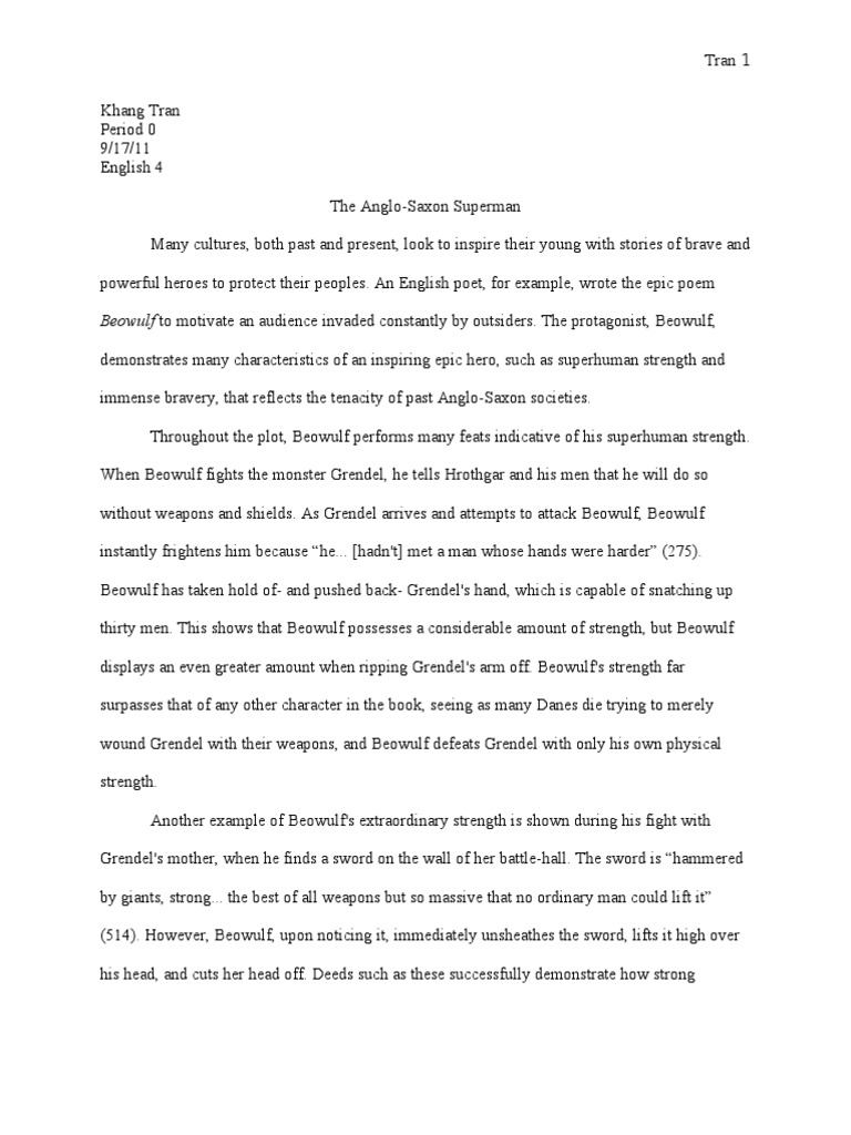 What is the message of beowulf image