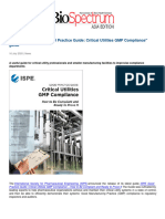 Ispe Releases Ispe Good Practice Guide Critical Utilities GMP Compliance Guide