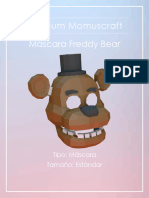 Máscara Freddy Bear - Premium Momuscraft