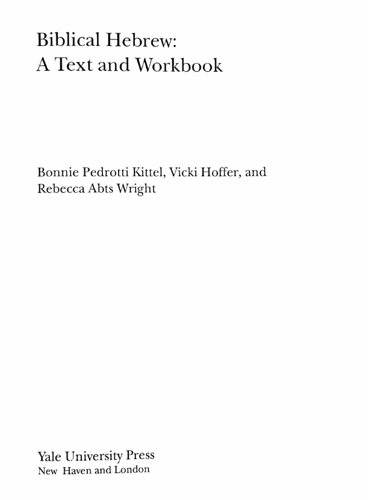 Pedrotti biblical hebrew pdf