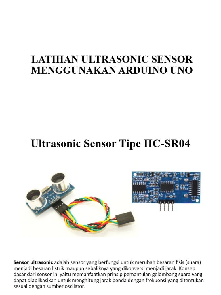 Modul Latihan Ultrasonic Sensor Menggunakan Arduino Uno | PDF