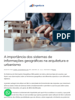 A Importância Dos Sistemas de Informações Geográficas Na Arquitetura e Urbanismo