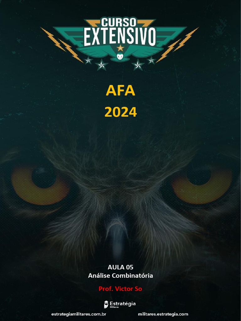 Aula 05 Análise Combinatória AFA 2024 PDF