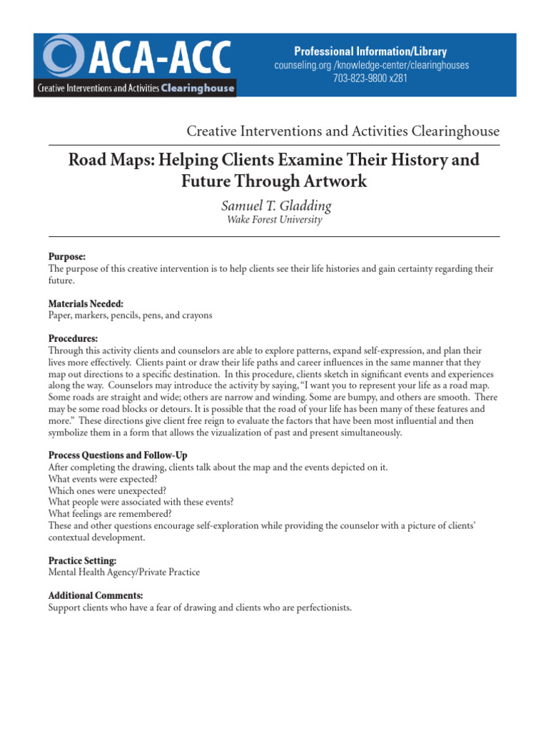 Creative Life Mapping for Counseling | PDF | Career & Growth | Social ...