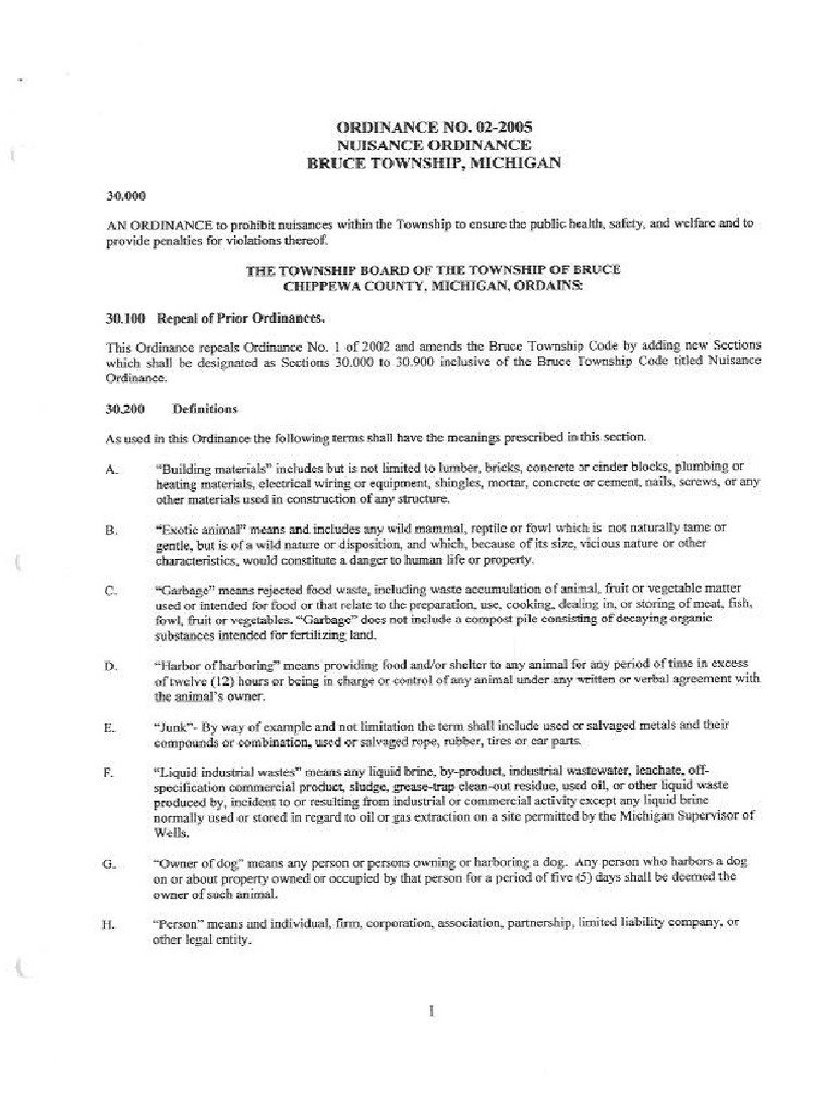 Nuisance Ordinance PDF