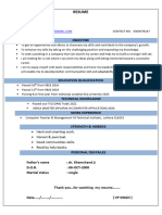 RESUME Formate