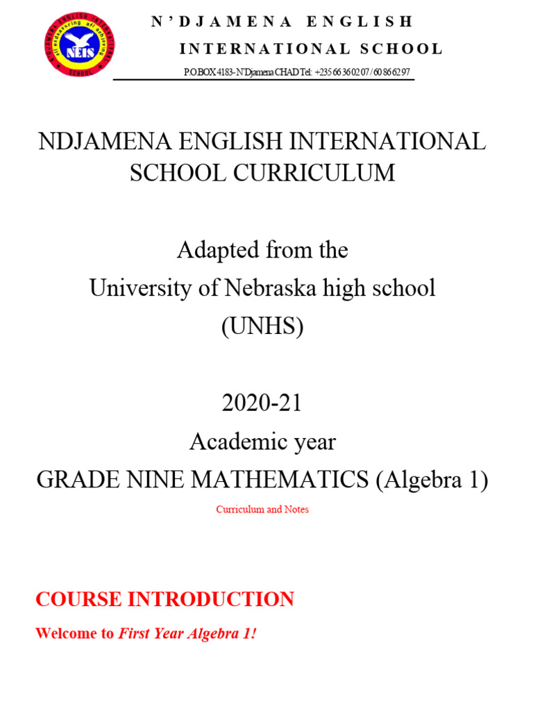 What Is The Grade 9 Math Curriculum