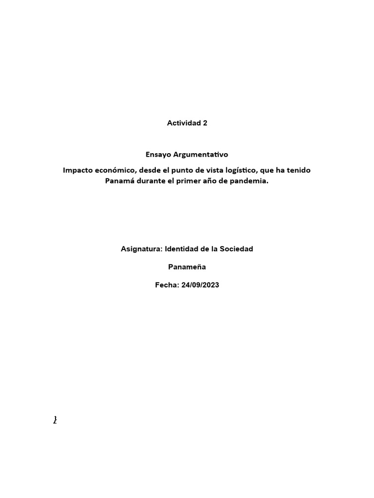 Act Identidad de La Sociedad Panameña. | PDF