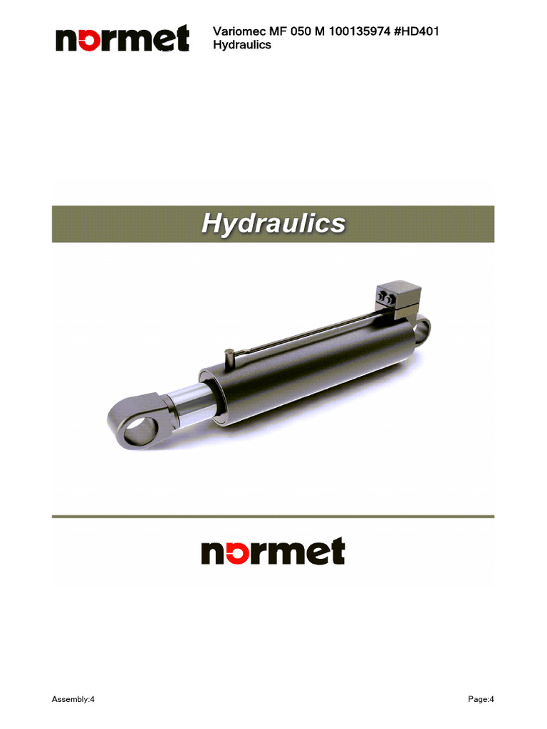 Variomec MF 050 M Hydraulic Schematics | PDF | Brake | Valve