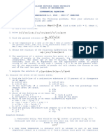 Midterm Examination Differential Equation