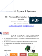 LU3EE101: Signaux & Systèmes P5:: Principe Et Formalisation de La Boucle Fermée