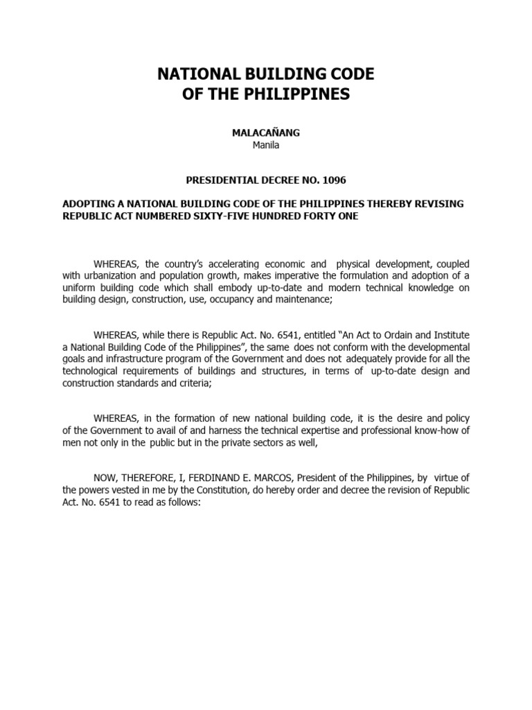 National Building Code of The Philippines PDF