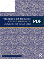 (Law, Language and Communication) Stanislaw Goźdź-Roszkowski, Gianluca Pontrandolfo - Phraseology in Legal and Institutional Settings - A Corpus-Based Interdisciplinary Perspective (2017, Routledge)