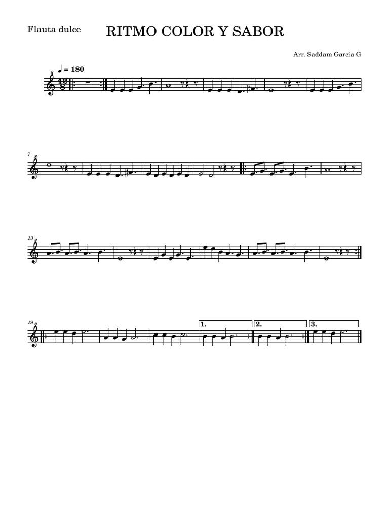 Ritmo Color Y Sabor Flauta Dulce 2023 Pdf