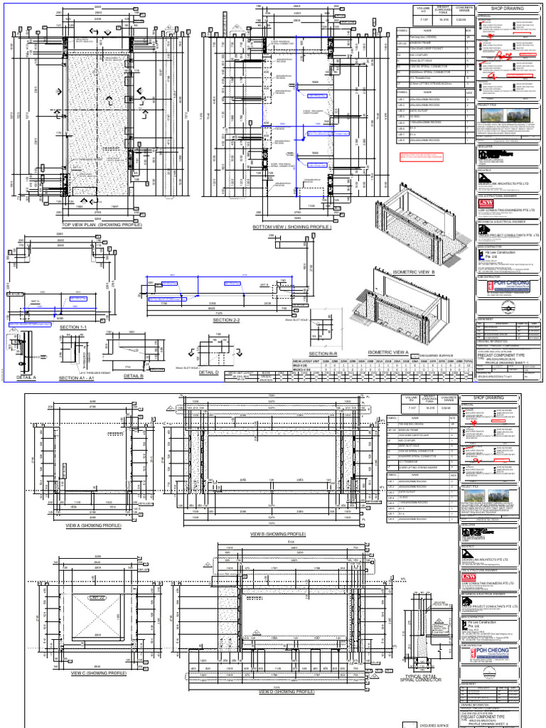 Precast Component Profile Drawing | PDF