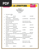 6th Class Maths Assignment Minor Test-5