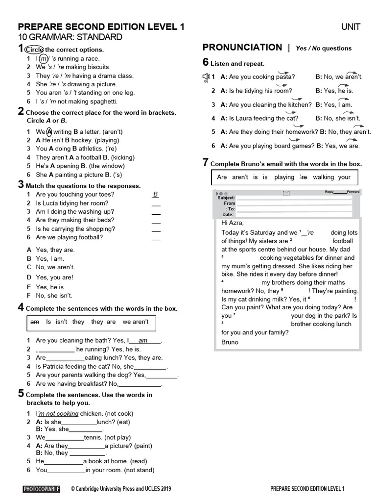 PREPARE 1 Grammar Standard REPASO | PDF | Food And Drink