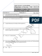 Grade-11-1st Term Mathematics-English-Medium - North-Western-Province - 2020