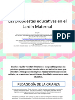 Las Propuestas Educativas en El Jardín Maternal