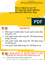 CHƯƠNG 5. PHÁP LUẬT VỀ GIẢI QUYẾT TRANH CHẤP TRONG KINH DOANH THƯƠNG MẠI