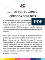 Comunicado JXC Córdoba
