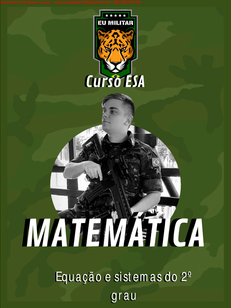 ESA+MATEMÁTICA+ +ex.+ +Equação+e+Sistemas+Do+2º+Grau | PDF | Equações ...