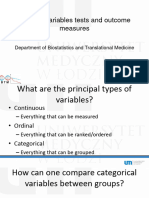 Nominal Variables Tests and Outcome Measures - Lecture 4