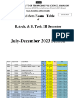 Time Table July-Dec. 2023 Final All Revised