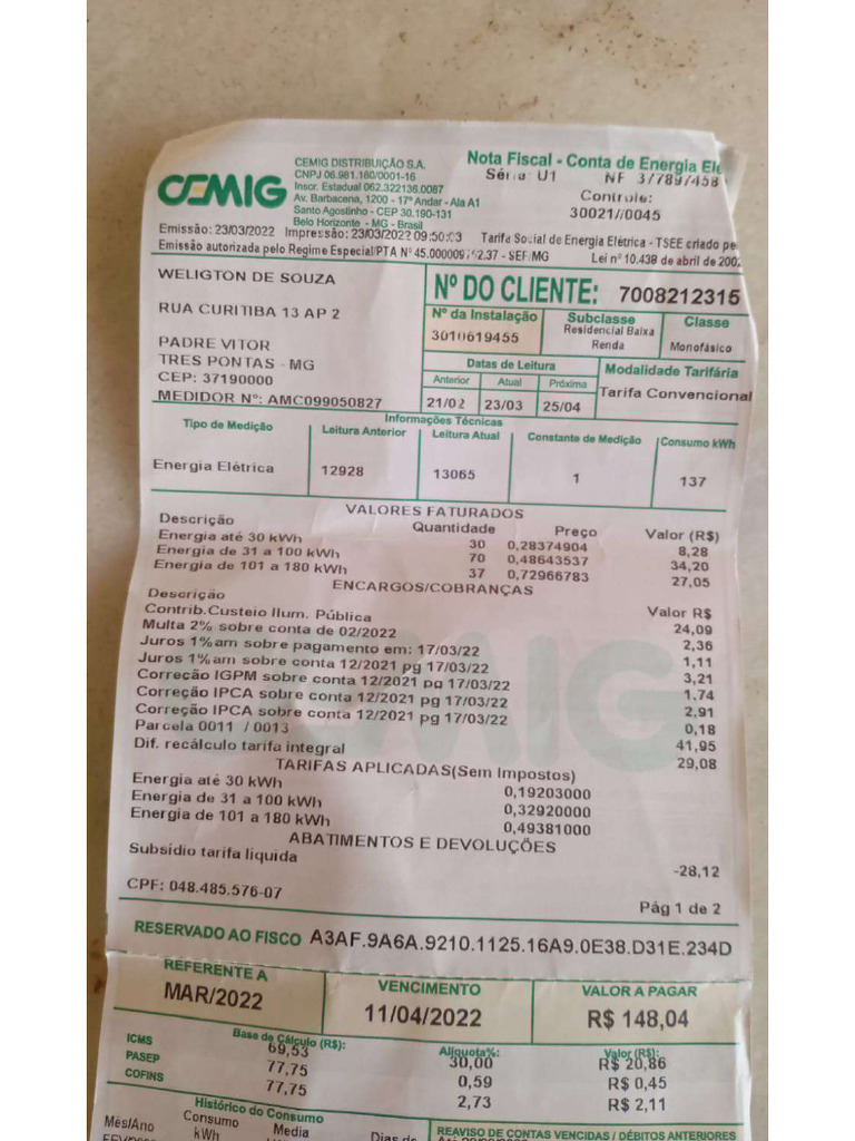 Comprovante residencia pdf