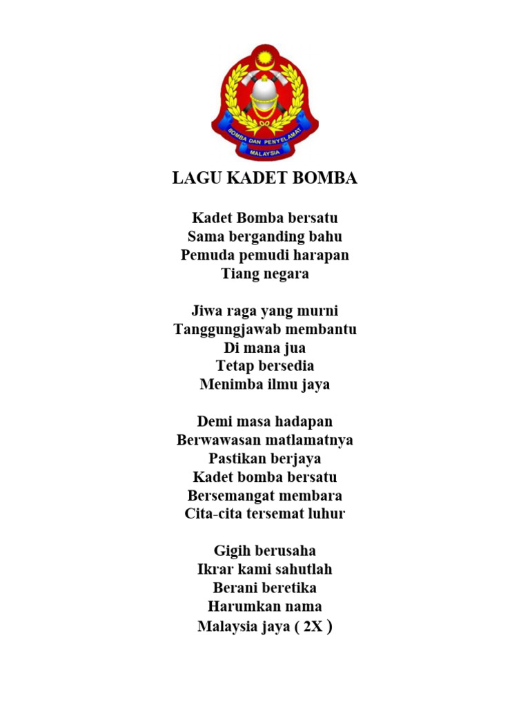 Lagu Kadet Bomba | PDF