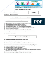 Soal Isian Singkat Kelas 3 SD Tema 3