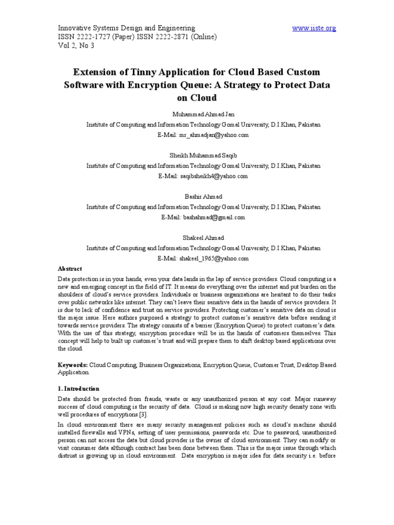 Cloud Software Data Protection Strategy | PDF | Encryption | Cloud ...
