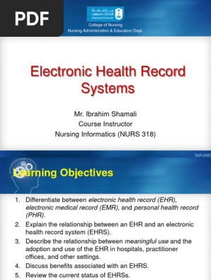 Class 4_Electronic Health Record Systems_ishamali