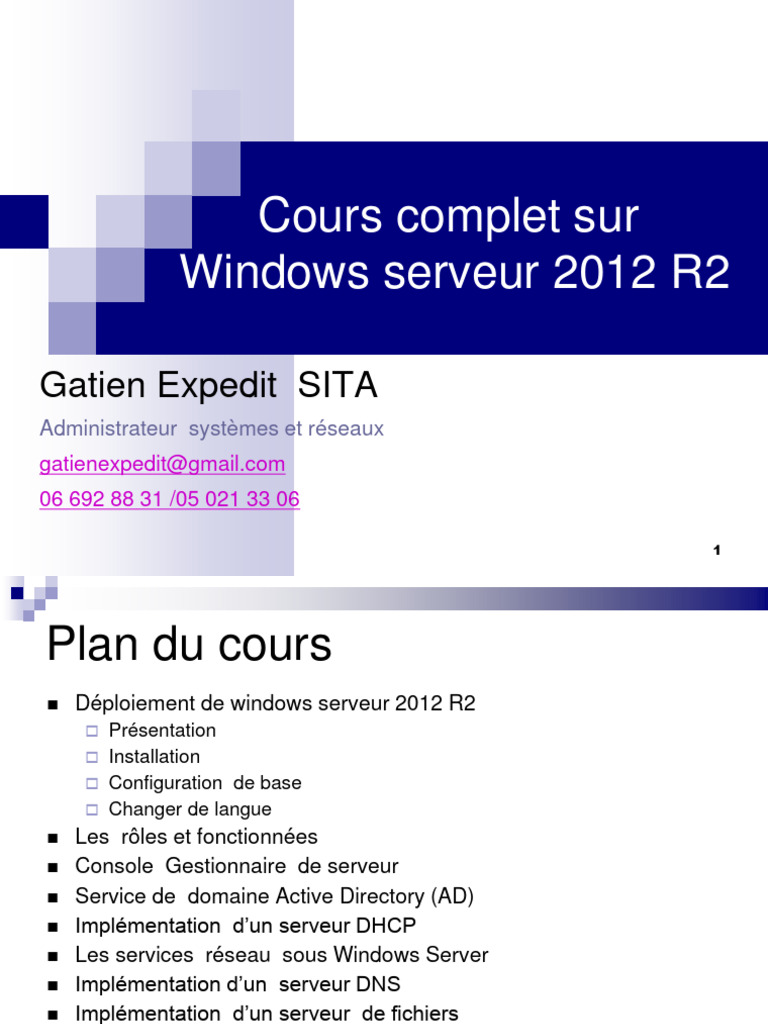 Cours Complet Windows 2012 R2 | PDF