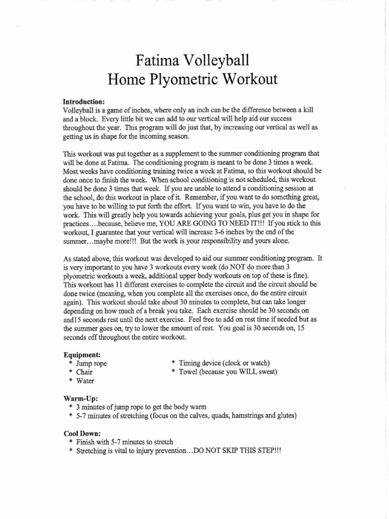 Plyometric Workout | PDF