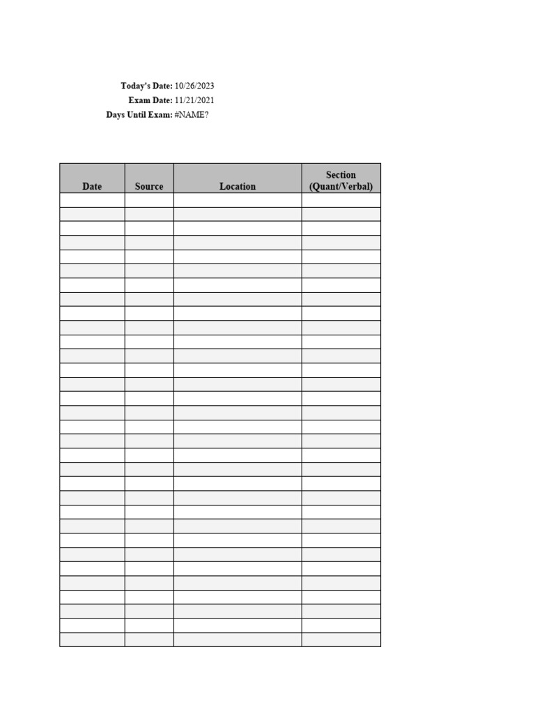 Exam Preparation Reflection Template | PDF | Computers