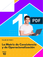 La Matriz de Consistencia y de Operacionalización