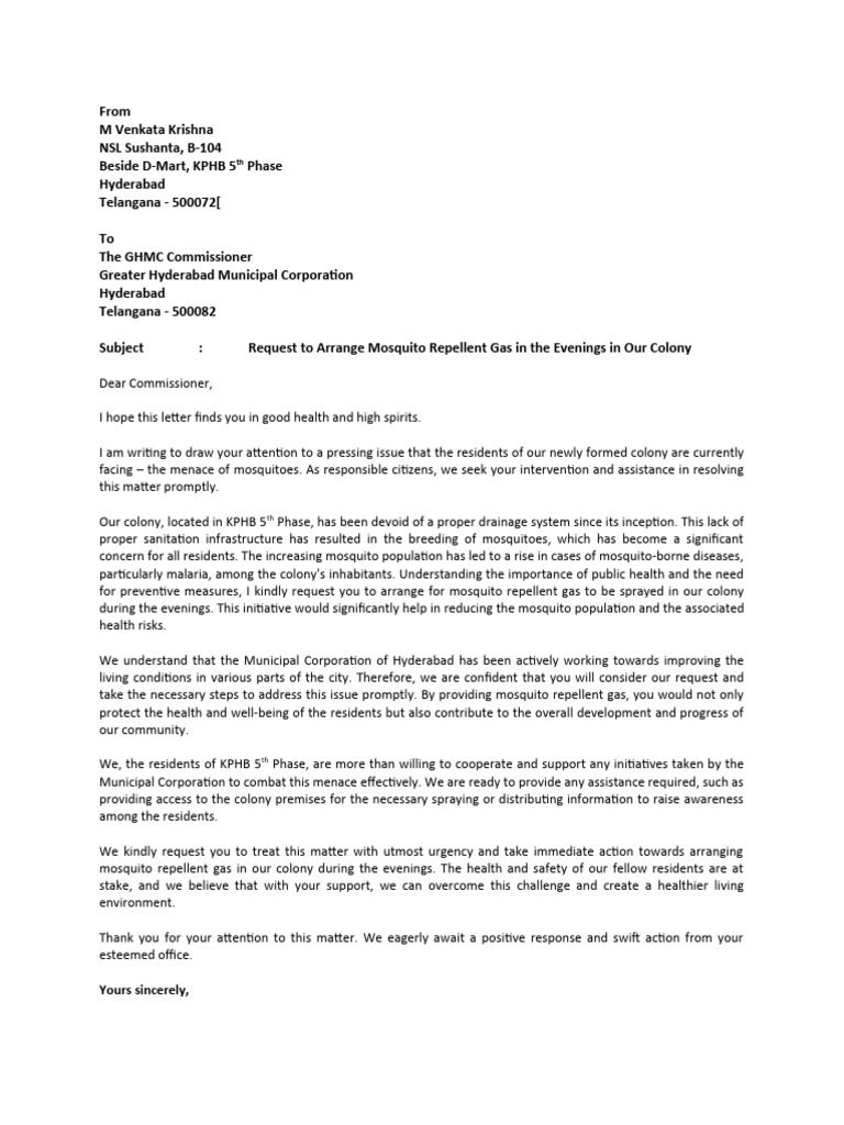 Request Letter | PDF | Public Health