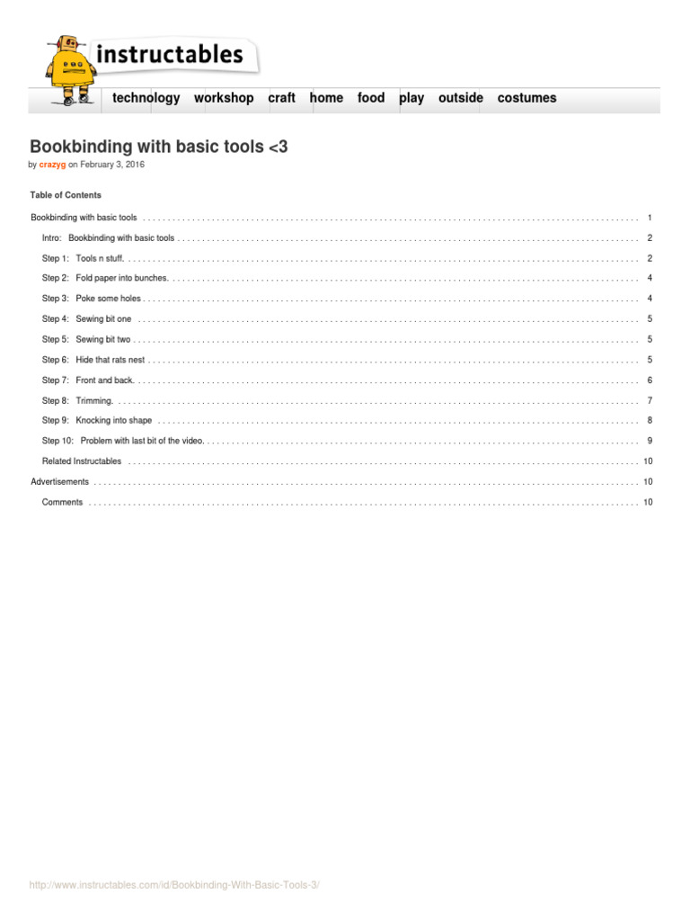 Basic Bookbinding Techniques Guide | PDF