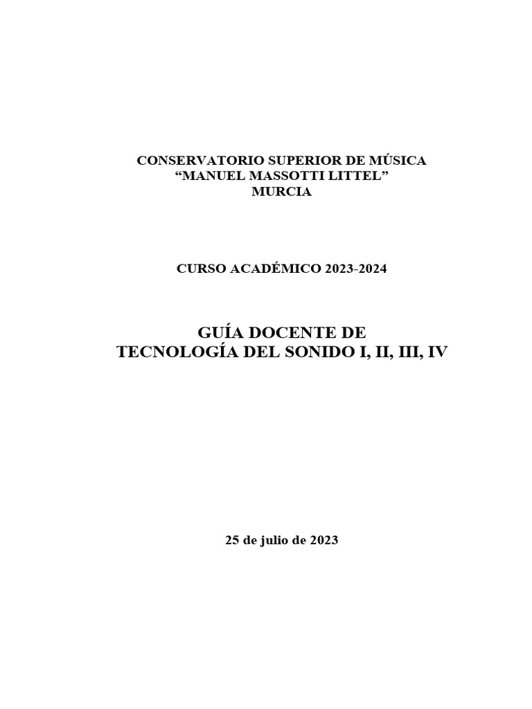 GD Tes 2023 2024 PDF Sonido Evaluación