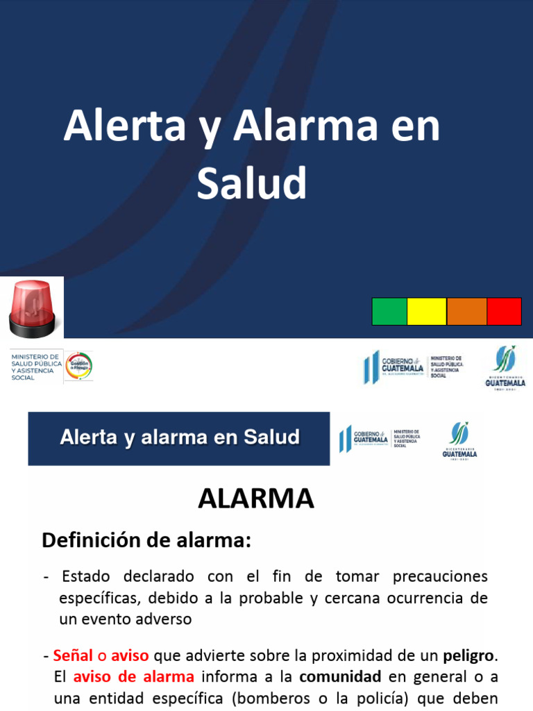 Ppt. Alerta y Alarma en Salud 19.04.2021 | PDF | Emergencia