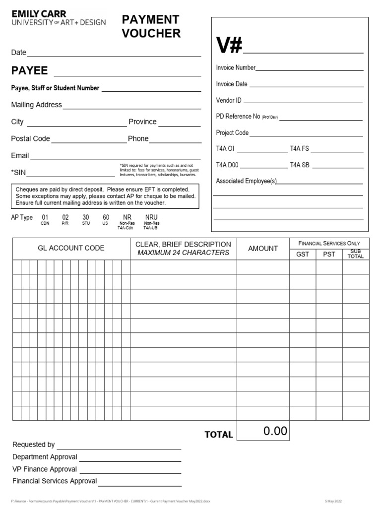 1 - Current Payment Voucher May2022extended | PDF | Payments | Voucher