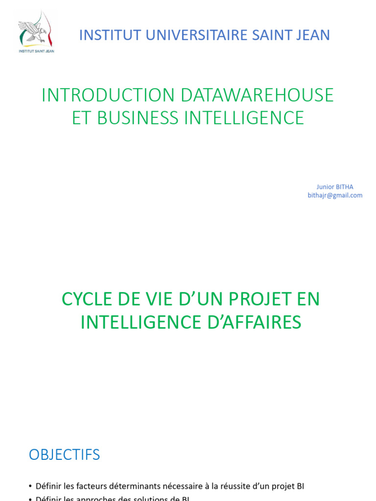 Guide sur le Cycle de Vie des Projets BI | PDF | Planification ...