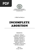 Incomplete Abortion MINI CASE STUDY (Group 3)