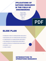 Applications of Operations Research in The Field of Engineering